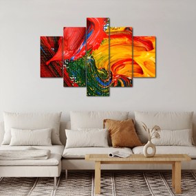 Obraz - Modrenie abstrakcie štetcom (150x105 cm)