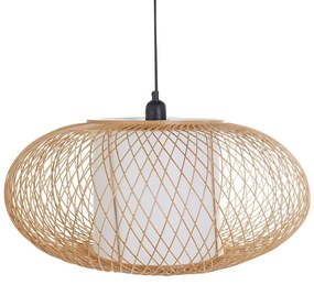 Bambusová závesná lampa prírodná LIMBANG Beliani
