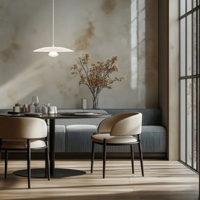 Biele LED závesné svietidlo s kovovým tienidlom Lund – Candellux Lighting