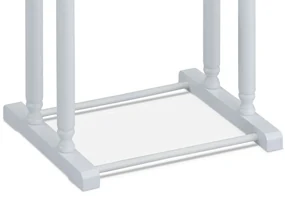 Autronic - Nemý sluha, výška 108 cm, masív kaučukovník, biely matný lak, nosnosť 7 kg - 20652-04 WT AKCE