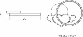 Brilagi - LED Detské stropné svietidlo LOVE LED/48W/230V 3000/4500/6000K modré
