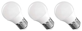 Teplé biele LED žiarovky v súprave 3 ks E27, 4 W – EMOS