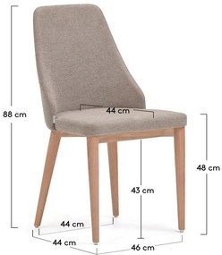 Béžová jedálenská stolička Rosie – Kave Home