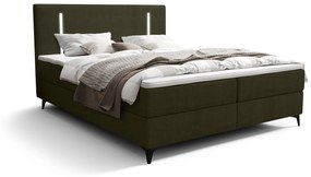 Jednolôžková posteľ 120 cm Ortega Bonell (olivová zelená) (s roštom, s úl. priestorom) (s LED osvetlením). Vlastná spoľahlivá doprava až k Vám domov. 1082605