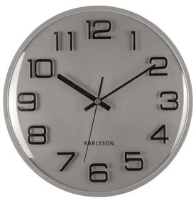 Karlsson 6022SI dizajnové nástenné hodinystrieborné, priemer 30 cm