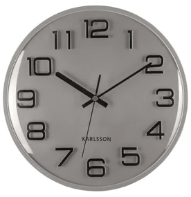 Karlsson 6022SI dizajnové nástenné hodinystrieborné, priemer 30 cm