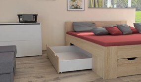 Posteľ Astral 140x200 cm, dub sonoma