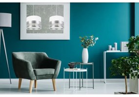 Luster na lanku MILO 2xE27/60W/230V strieborná