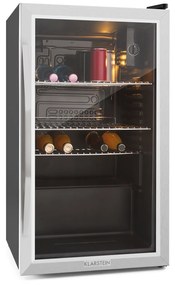 Klarstein Beersafe XXL, chladnička, 80 l, 3 police, energet. trieda E, panoramatické sklenené dvierka