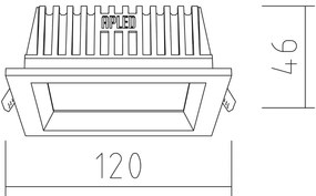 APLED - LED Podhľadové SQUARE WOODLINE LED/6W/230V 4000K 12x12 cm jaseň masív