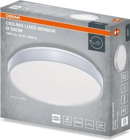 Osram - LED stropné svietidlo CEILING LUXO LED/18W/230V priemer 32 cm strieborné