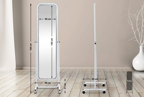 Stojace zrkadlo Medusa 317223 - 166x48x45 cm - Biela