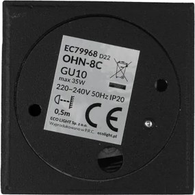 Stropné svietidlo GU10 LED, pohyblivé, výška 60x100 mm, SPOT, čierne