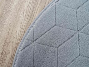 TZ Sivý okrúhly koberec 3D Rabbit Rozmer: 120