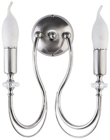 Jupiter 1690 - Nástenné svietidlo MELANI 2xE14/40W/230V strieborná