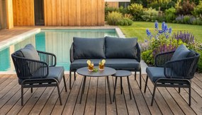 Sada záhradného nábytku Houseland Toronto pre 4 osoby sivá