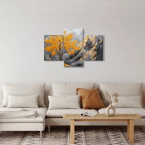 Obraz – Zlatý strom v horách (90x60 cm)
