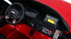 Ramiz Range Rover HSE lakované detské auto pre 2 deti červené SUV + ovládač na diaľkové ovládanie + audio panel