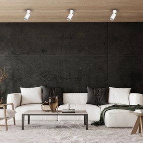 Bodové svietidlo Pipe, 1x biele kovové tienidlo, w