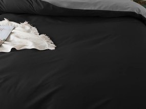 XPOSE® Bavlnené Renforcé obliečky EVITA DUO na dve lôžka - tmavo sivé/čierne