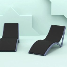 SLIM záhradné lehátko dark grey