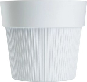 PLASTOVÝ KVETINÁČ SILVA LINE 14,5X13 CM BIELA