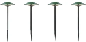 Sada 4 zelených bodových svetiel s hrotom vrátane LED IP44 solárnych - Mushroom