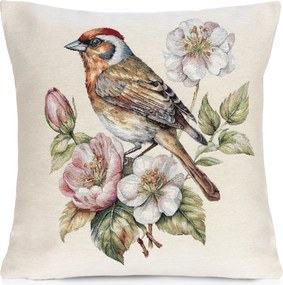 GOBELÍNOVÁ DEKORAČNÁ OBLIEČKA NA VANKÚŠ FLOS1 45X45 CM VZOROVANÁ