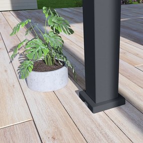 Bioklimatická pergola INTRO PLUS 4X3m, hliník, do steny