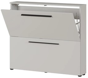 Sivobéžová závesná výklopná skrinka na topánky Utah - Germania