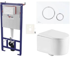Závesný wc set do ľahkých stien / predstenová SAT SIKOSSTOR7276K, 1 ks
