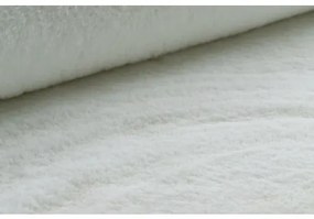 Okrúhly koberec BUNNY biela, imitácia králičej kožušiny Veľkosť: 100cm - kruh