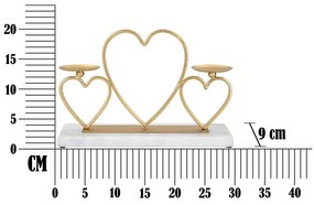 Svietnik v zlatej a bielej farbe Mauro Ferretti