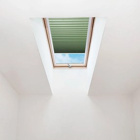 FOA Plisé roleta na strešné okná, Priesvitná, Tmavo zelená, P 019 , 90 x 70 cm
