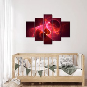 Moderný obraz ružovej abstrakcie (150x105 cm)
