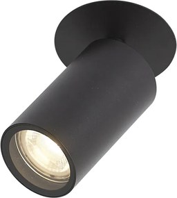 Moderné zapustené bodové svietidlo čierne GU10 50mm IP44 - Chels