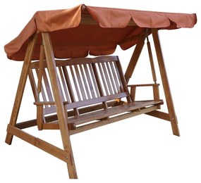 Hnedá drevená záhradná hojdačka Luisa – Rojaplast