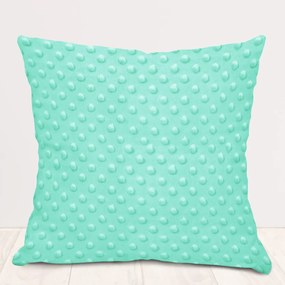 Biante Detská obliečka na vankúš Minky 3D bodky MKP-003 Mintová 50 x 50 cm