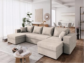 Veľký rozkladací roh do obývačky 317x147x81 Tvar U Classic O-sofa