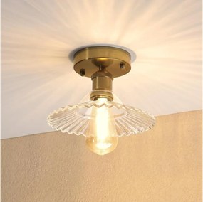 Prisadený luster TRISH 1xE27/15W/230V zlatý/priehľadný