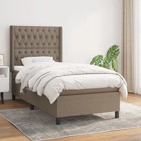 Boxspring posteľ s matracom sivohnedý 100x200 cm látka 3131653