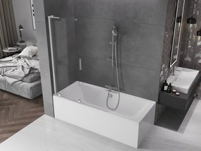 Mexen Velar L, 2-krídlová posuvná vaňová zástena 120 x 150 cm, 8mm číre sklo, chrómový profil, 896-120-003-01-01