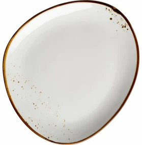 Mäser Oválny tanier Pintar White hnedé bodky 26 x 23 cm, S