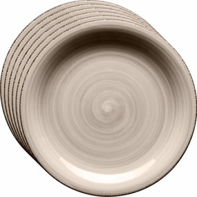 Mäser Súprava 6 dezertných tanierov Bel Tempo, 19,5 cm, taupe
