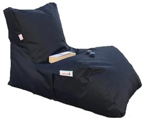 Sedací vak v tvare ležadla Daybed čierny