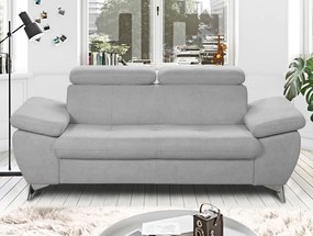 Dvojsedák Gisele, svetlo šedá látka