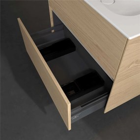 VILLEROY &amp; BOCH Collaro závesná skrinka pod umývadlo, 2 zásuvky, s LED osvetlením, 796 x 498 x 603 mm, Nordic Oak, C138B0VJ