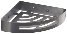 Gedy - Rohová polica do sprchy SMART 21x4,5 cm metalická sivá