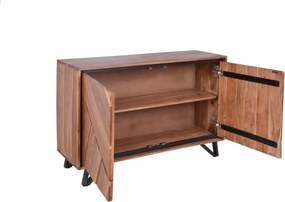 Skrinka z masívu akácie v prírodnej farbe 120x78x40 cm Ambala – Interia Home &amp; Living