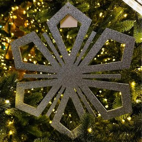 DECOLED Vločka II, pr. 40 cm, stříbrná